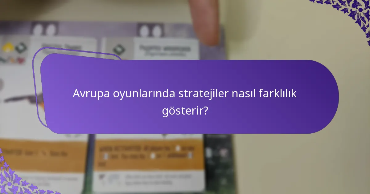 Avrupa için kurulum varyantlarını destekleyen kaynaklar nelerdir?