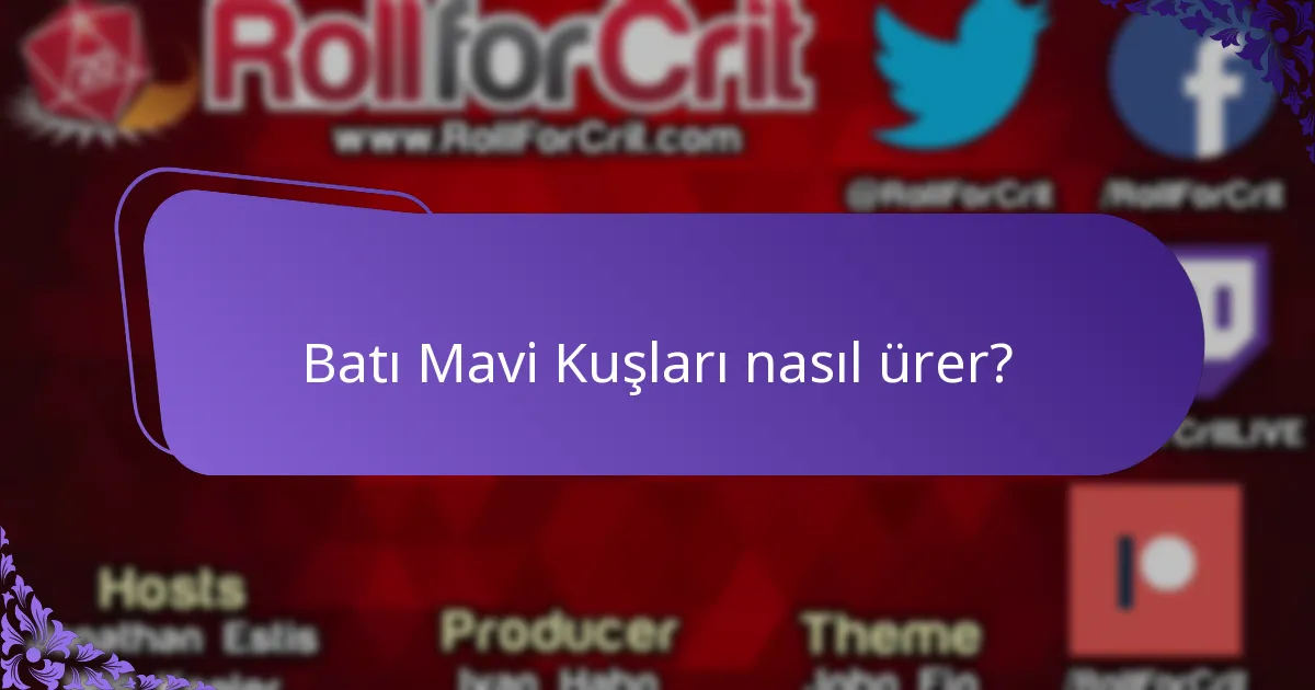 Batı Mavi Kuşu ne yer?