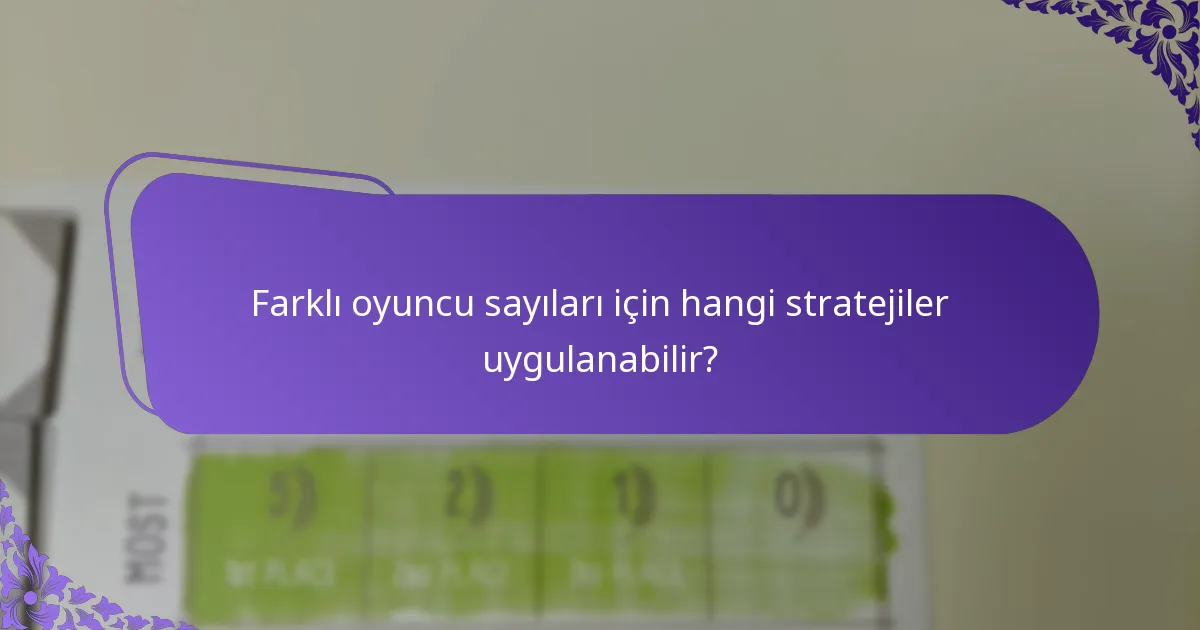Farklı oyuncu sayıları için puanlama sistemleri nasıl ayarlanır?