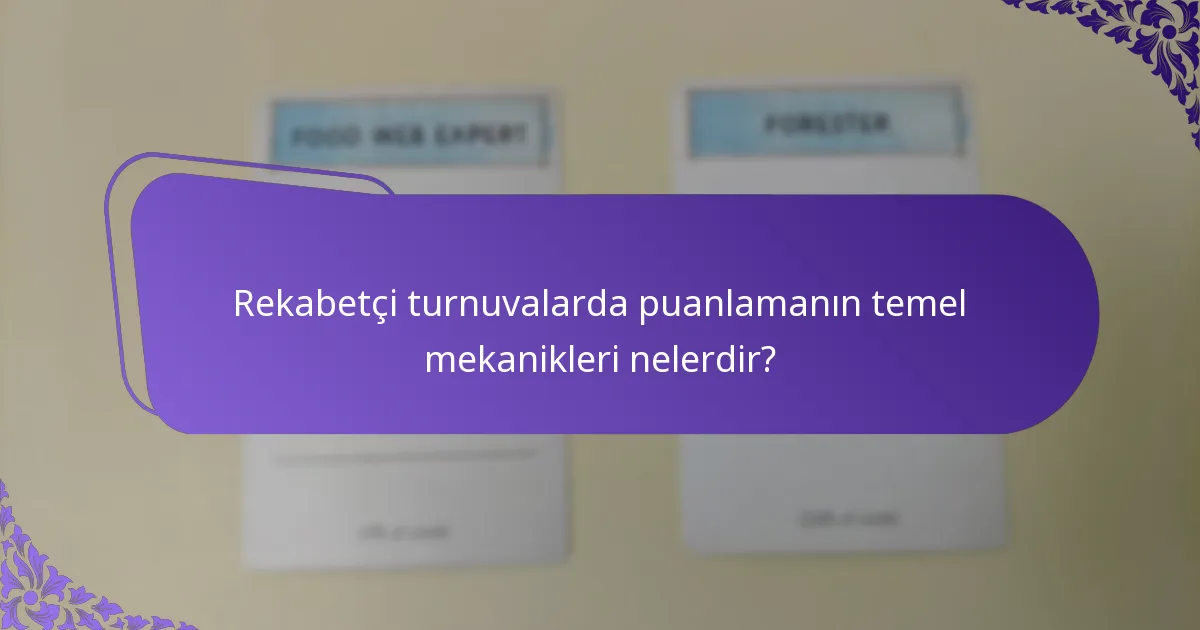 Rekabetçi turnuvalarda puanlama sistemlerinde hangi varyasyonlar vardır?